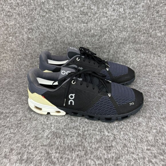 ✅On Cloudflyer Mens 11.5M Athletic Running Sneakers Black/Blue/Gray✅ No Insoles - Picture 2 of 12